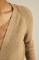 Preview: LANIUS Strickjacke in Wrapoptik - natural melange